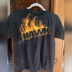 Tony Hawk Black T-Shirt with Fiery Design